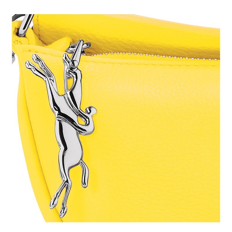 Women's Longchamp Smile S Crossbody Bags Yellow | YVBSO-2586