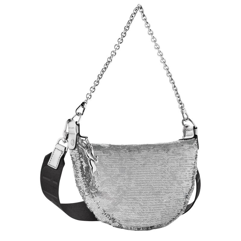 Women's Longchamp Smile S Crossbody Bags Silver | HCPNF-7854