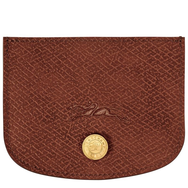 Women\'s Longchamp Épure Cardholders Brown | YUACG-0192