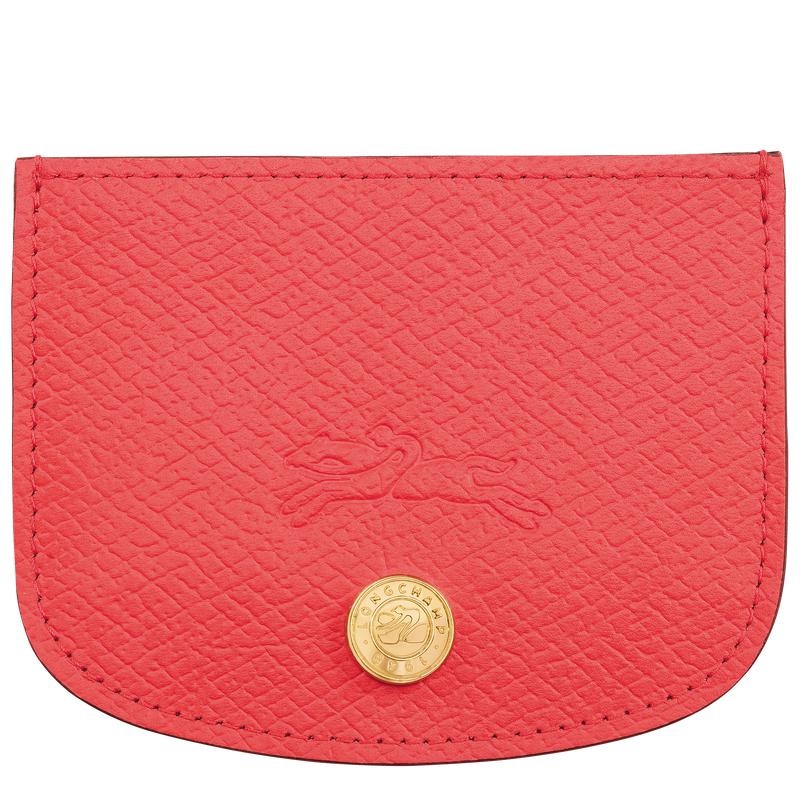 Women\'s Longchamp Épure Cardholders Strawberry Red | GFJEA-2091