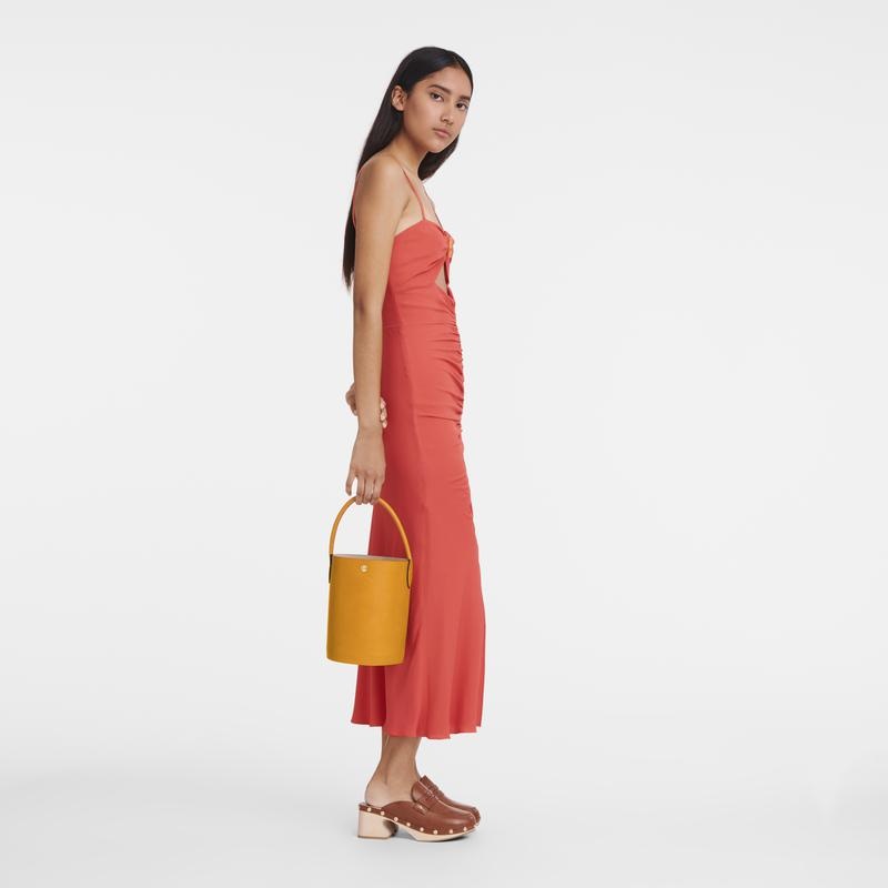 Women's Longchamp Épure S Bucket Bag Apricot Orange | SQXZE-6782