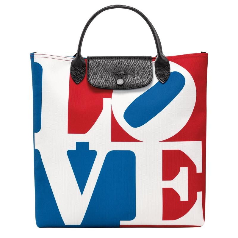 Women\'s Longchamp x Robert Indiana L Handbags White | LKUBE-9873